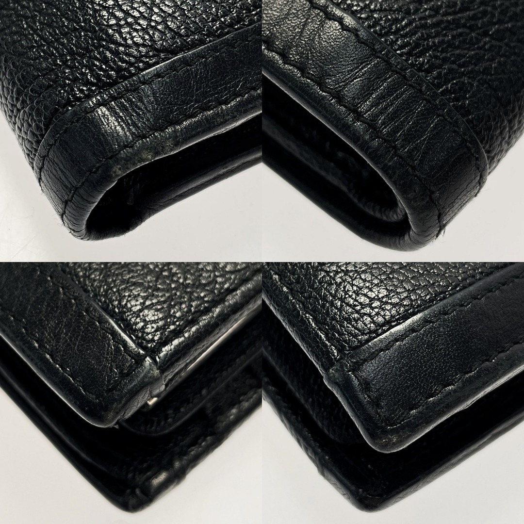 BVLGARI ブルガリ 2つ折り財布 ブラック ユニセックス レザー BVLGARI ブルガリ 2つ折り財布 ブラック ユニセックス レザー