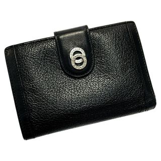 ブルガリ(BVLGARI)の☆☆BVLGARI ブルガリ 2つ折り財布 ブラック ユニセックス レザー シルバー金具(財布)