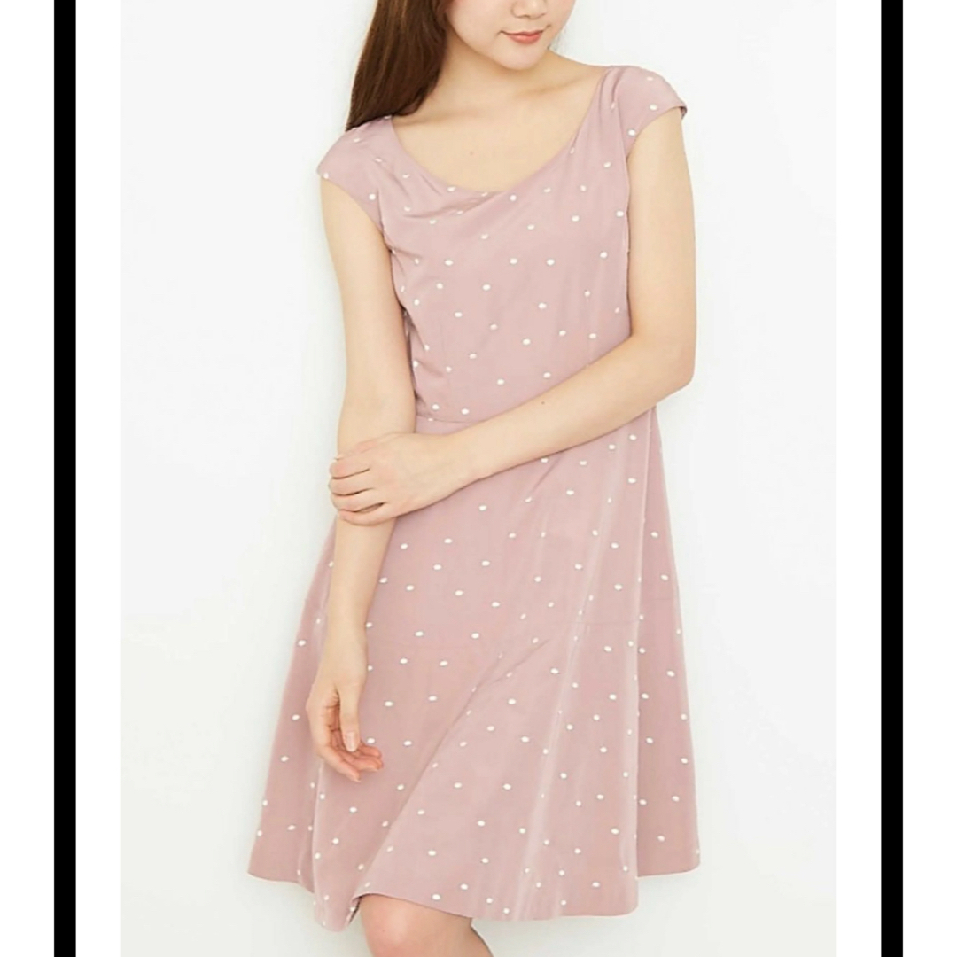 JILL by JILLSTUART(ジルバイジルスチュアート)のJILL BY JILLSTUARTシネマドットワンピース ピンク レディースのワンピース(ひざ丈ワンピース)の商品写真