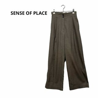 SENSE OF PLACE by URBAN RESEARCH - SENSE OF PLACE パンツ　ブラウン　ウエストゴム入り