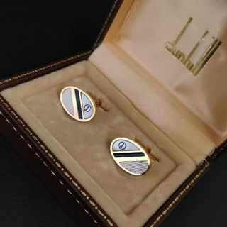 ダンヒル(Dunhill)の【極美品】Dunhill　ダンヒル　カフス　ｄロゴ　ゴールド　ブラックスラッシュ(カフリンクス)