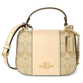 コーチ(COACH)の新品 コーチ COACH ショルダーバッグ LYSA TOP HANDLE BAG ライトカーキ/アイボリー(ショルダーバッグ)