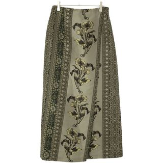 Ameri VINTAGE - Ameri VINTAGE アメリ ヴィンテージ IMANE JACQUARD WRAP SKIRT ジャガードラップスカート 01120950770 ベージュ系 M