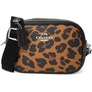 コーチ(COACH)の新品 コーチ COACH ショルダーバッグ CAMERA BAG SIGNATURE WITH LEOPARD ライトサドルマルチ(ショルダーバッグ)