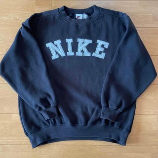 ナイキ(NIKE)のNIKE ナイキ 90s 白タグ 裏起毛ロゴスウェット トレーナー／黒 ブラック(スウェット)