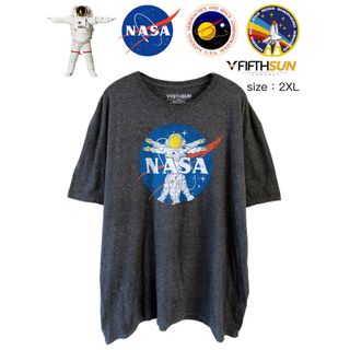 NASA　Spaceman　Tシャツ　2XL　グレー　USA古着(Tシャツ/カットソー(半袖/袖なし))