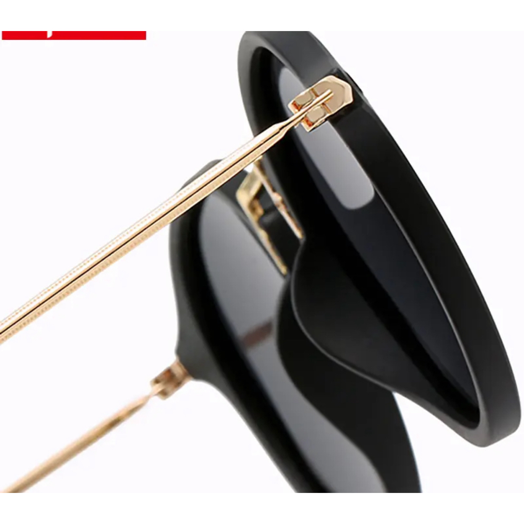レイバン風　サングラス　ラウンド　ブラック レディースのファッション小物(サングラス/メガネ)の商品写真