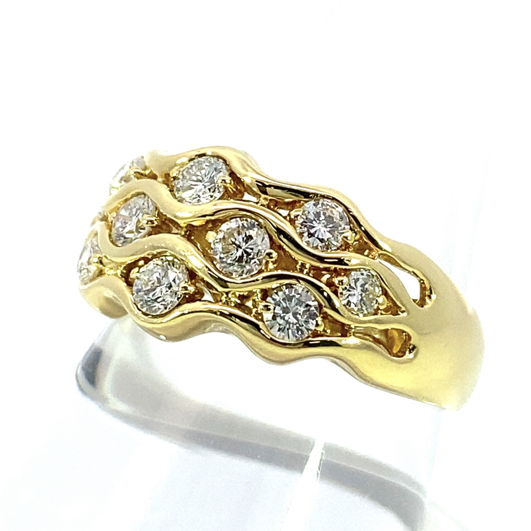 【JB-3475】K18 天然ダイヤモンド リング レディースのアクセサリー(リング(指輪))の商品写真