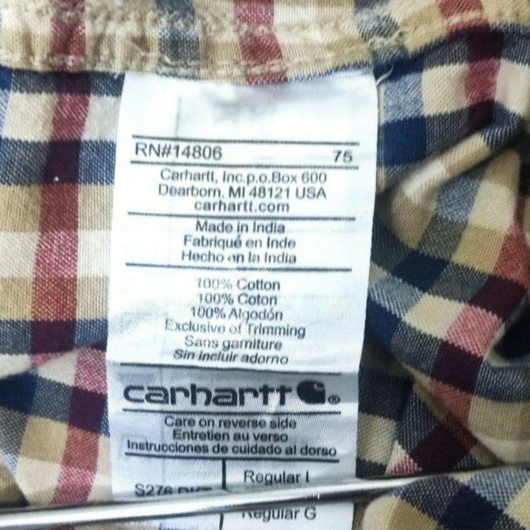 carhartt(カーハート)の【希少】Carhartt　カーハート　マドラスチェック　ボタンダウンシャツ メンズのトップス(シャツ)の商品写真