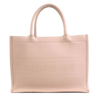 クリスチャンディオール(Christian Dior)のクリスチャンディオール Christian Dior ハンドバッグ トートバッグ ブックトート レザー ピンクベージュ ー レディース 送料無料【中古】 e58507a(ハンドバッグ)