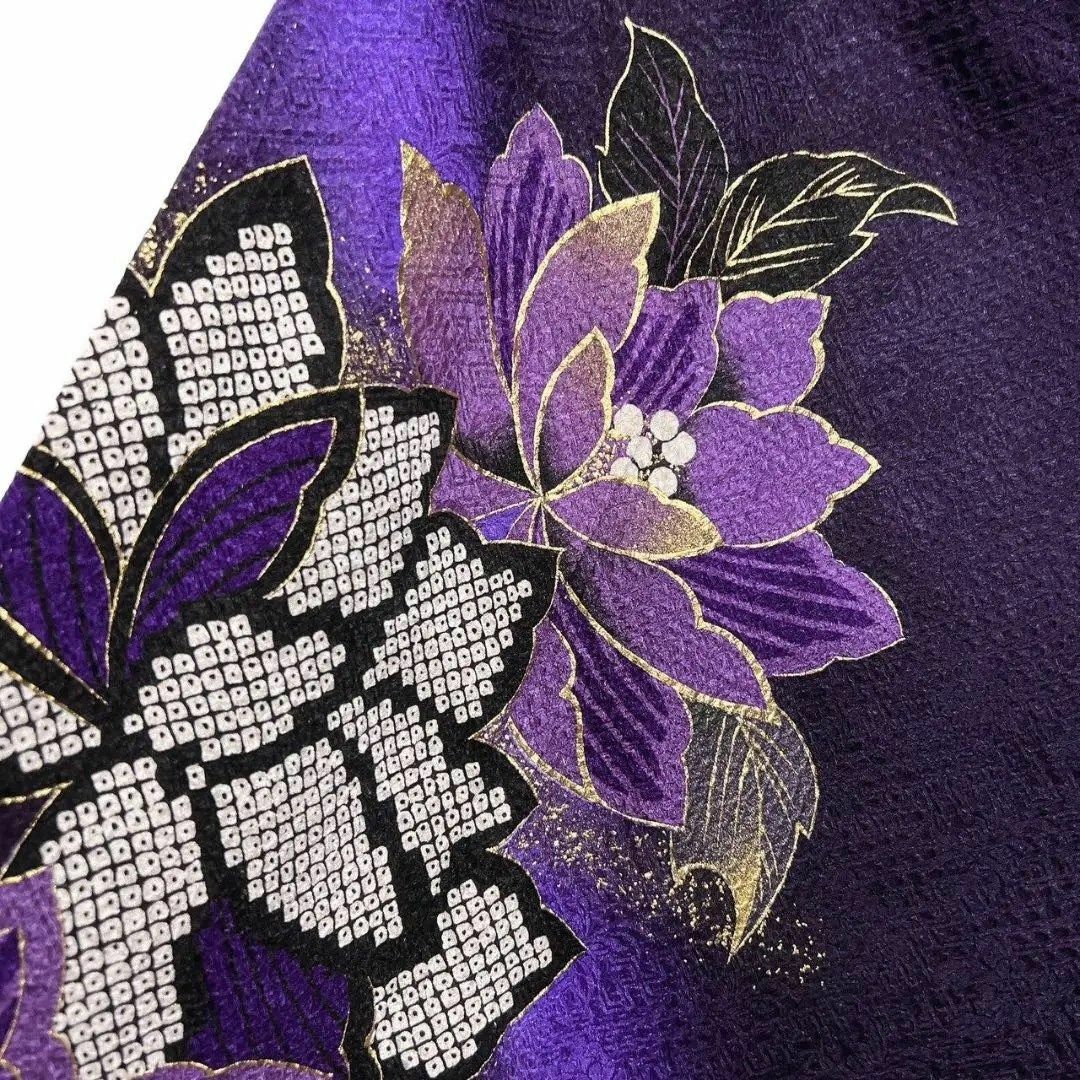 襦袢セット　刺繍　金彩　紗綾形地紋　鹿の子模様　花模様 振袖　034w レディースの水着/浴衣(その他)の商品写真