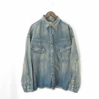 SAINT Mxxxxxx 23aw DENIM SHIRT DENIM BLUE  Size-XL SM-AS23-0000-015  (シャツ)