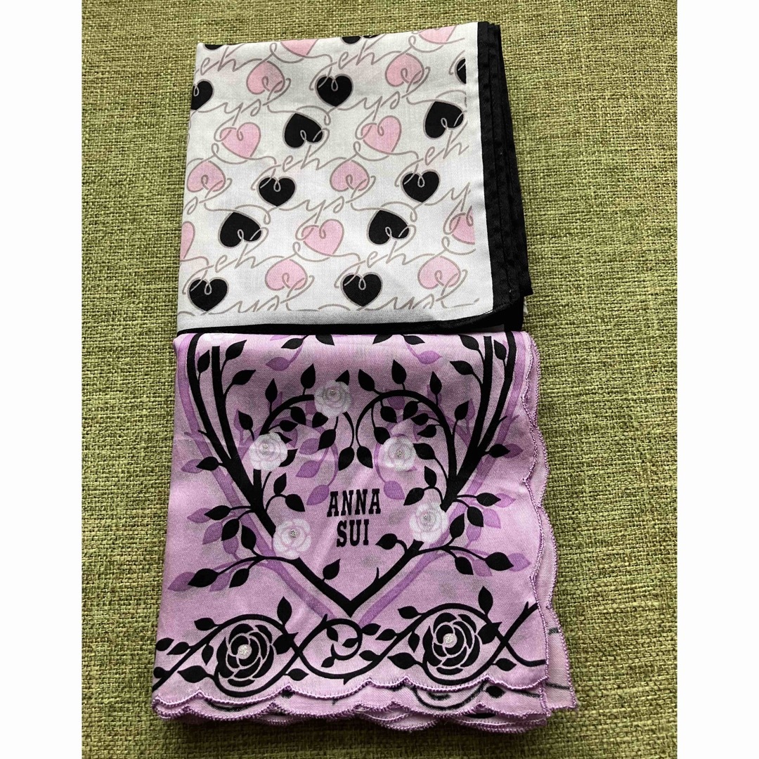 ANNA SUI(アナスイ)のANNA SUI ハンカチ　二枚セット　 レディースのファッション小物(ハンカチ)の商品写真