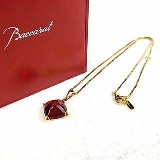 バカラ(Baccarat)の△ほぼ新品△バカラ メディチ ネックレス SV925 レッド×ゴールド(ネックレス)