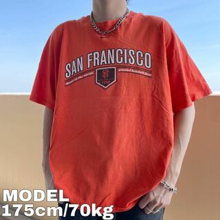 ナイキ(NIKE)のNIKE ナイキ プリントTシャツ サンフランシスコ 00s XL オレンジ 黒(Tシャツ/カットソー(半袖/袖なし))