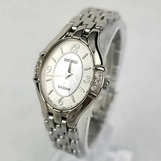 セイコー(SEIKO)の◇【極美品】セイコー エクセリーヌ ダイヤベゼル オーバル シェル(腕時計)