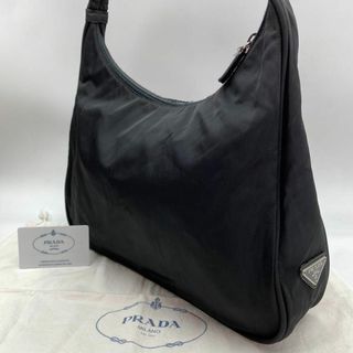 プラダ(PRADA)の【希少】 PRADA ハーフムーン ワンショルダーバッグ 三角ロゴ ナイロン(ハンドバッグ)