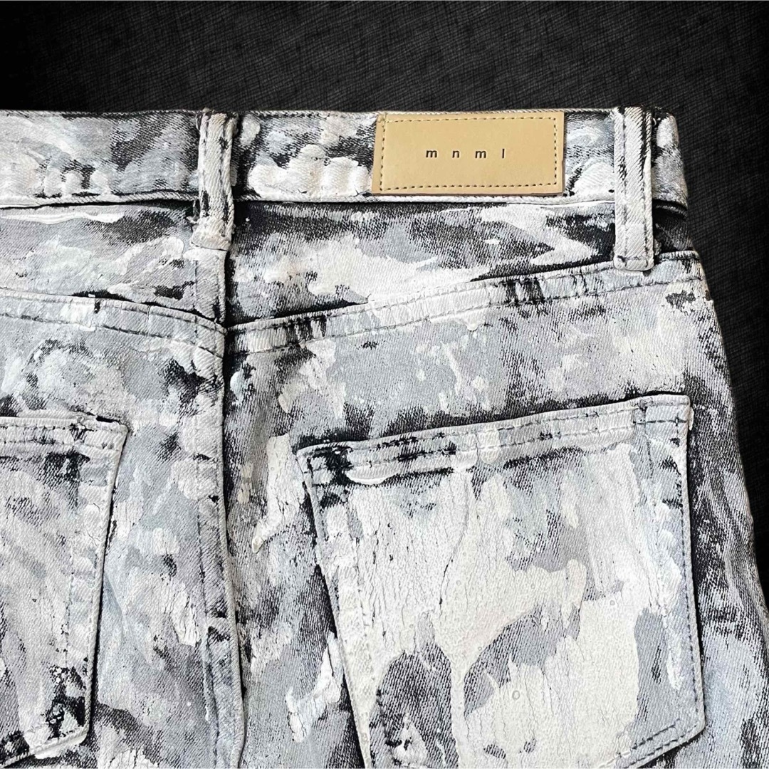 mnml(ミニマル)のおしゃれな mnml ミニマル ペイント パンツ ストリートファッション 28 メンズのパンツ(デニム/ジーンズ)の商品写真