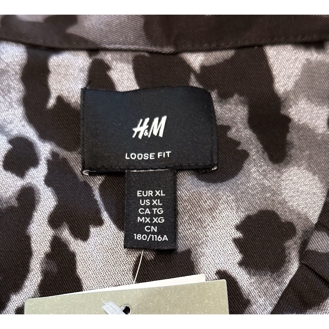 H&M(エイチアンドエム)の新品 H&M レオパード KJ着用 シャツ 豹柄 半袖 XL メンズのトップス(シャツ)の商品写真