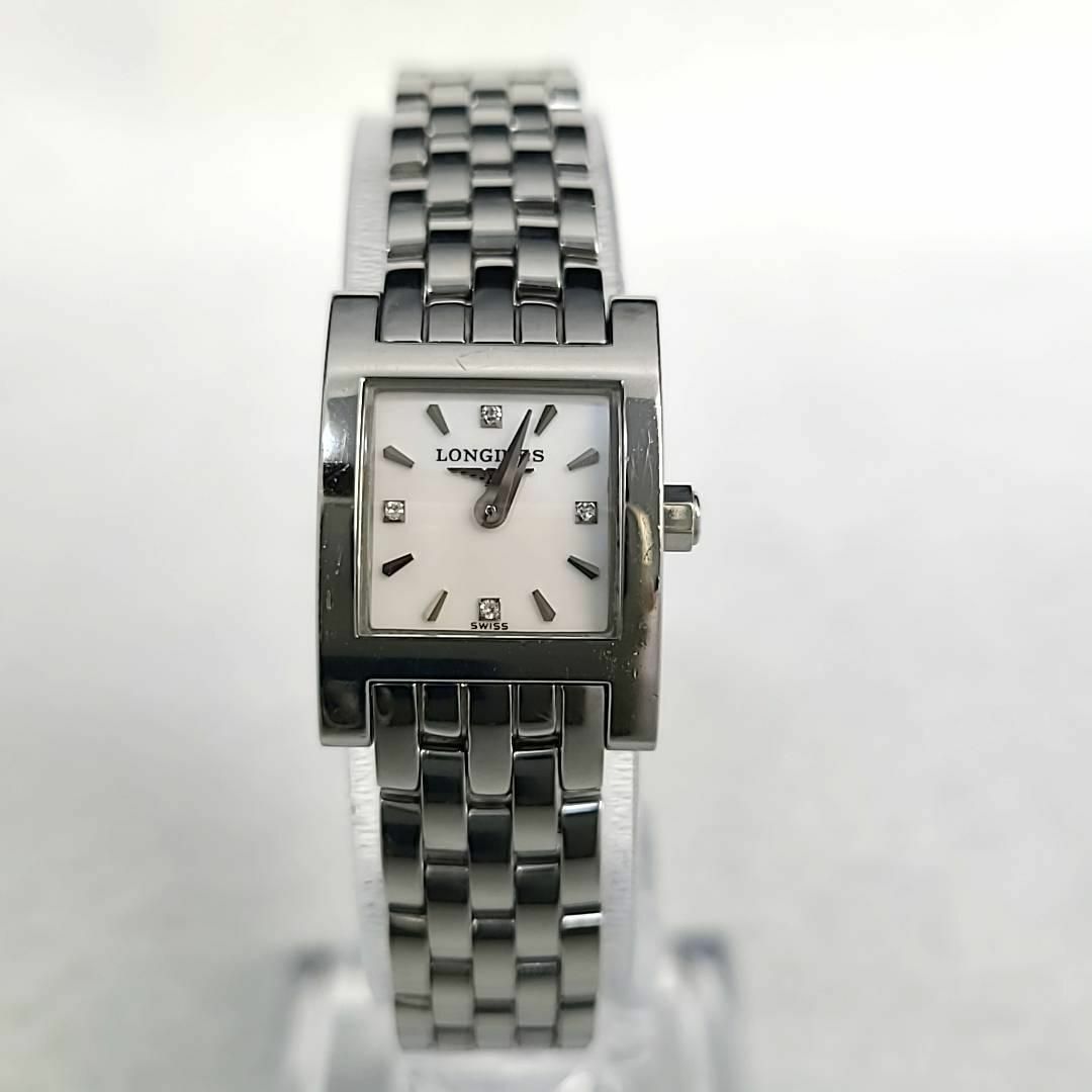 LONGINES(ロンジン)の△美品△ロンジン ドルチェビータ スクエア 4Pダイヤ シェル文字盤 レディースのファッション小物(腕時計)の商品写真