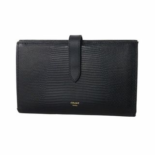 セリーヌ(celine)の◆ミウラ◆セリーヌ CELINE ラージ ストラップウォレット リザード 長財布 10B634CQE.38NO【中古】(財布)