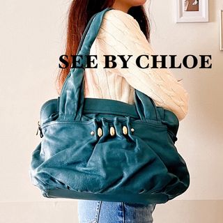 SEE BY CHLOE シーバイクロエ　トート　ショルダーバッグ　A4 緑