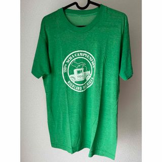 ギルタン(GILDAN)の古着　Tシャツ　プリントTシャツ　緑(Tシャツ/カットソー(半袖/袖なし))