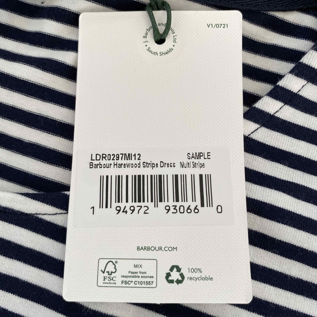 Barbour(バーブァー)のバブワー　ワンピース　S M 新品　UK10 36 38 春夏物　 レディースのワンピース(ひざ丈ワンピース)の商品写真