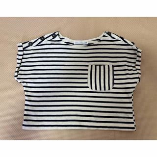 ZARA - 【ZARA ザラ】子供用 クロップド丈 ボーダー　Tシャツ 128cm