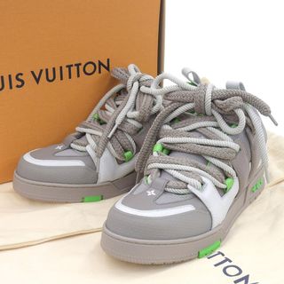 LOUIS VUITTON - 【本物保証】 箱・布袋付 新品同様 ルイヴィトン LOUIS VUITTON スケートラインスニーカー 靴 グリ ロゴ LV 希少 レア 1ABZ4SLV メンズ