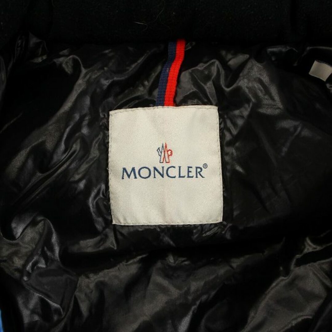 MONCLER(モンクレール)のモンクレール バディア ダウンジャケット フード付き ロゴ ワッペン 2 M 青 レディースのジャケット/アウター(ダウンジャケット)の商品写真