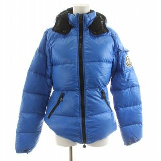 モンクレール(MONCLER)のモンクレール バディア ダウンジャケット フード付き ロゴ ワッペン 2 M 青(ダウンジャケット)