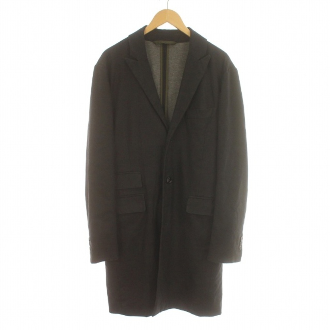 TODD SNYDER チェスターコート シングル レーヨン混 M 黒 メンズのジャケット/アウター(その他)の商品写真