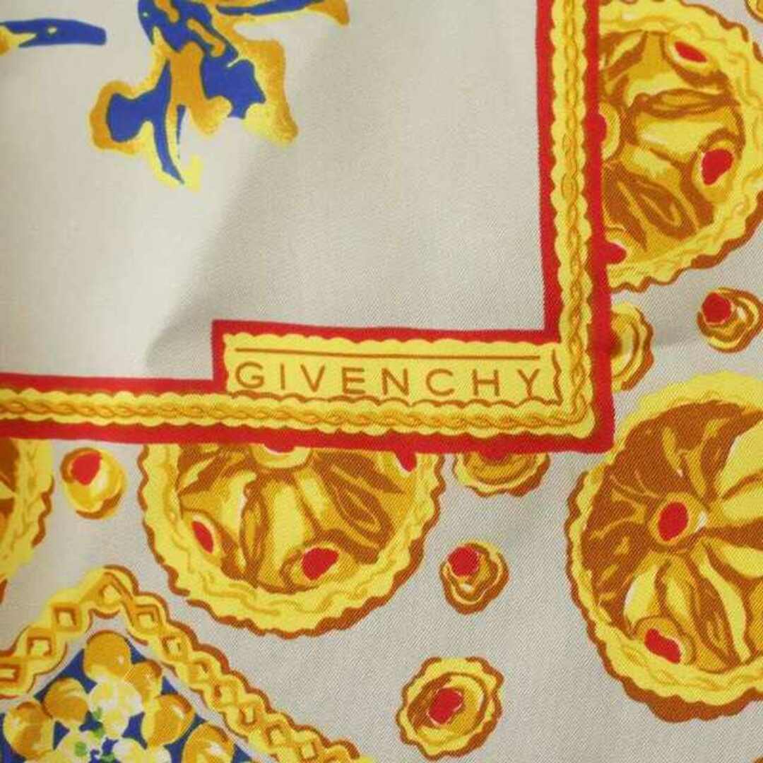 GIVENCHY(ジバンシィ)のジバンシィ GIVENCHY スカーフ 絹 シルク 大判 総柄 青 ブルー レディースのファッション小物(バンダナ/スカーフ)の商品写真