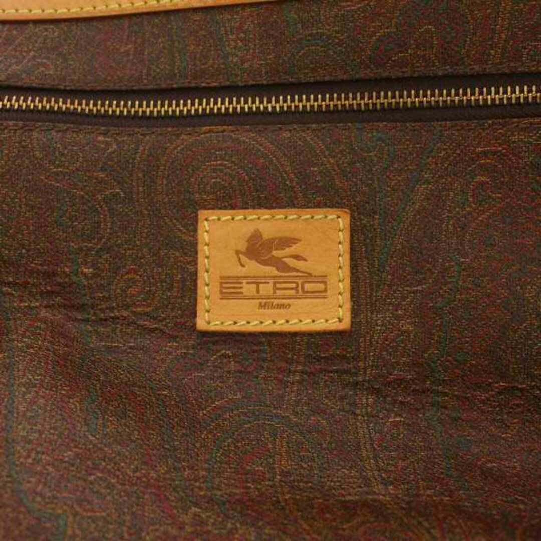 ETRO(エトロ)のエトロ ボストンバッグ ハンドバッグ ペイズリー柄 南京錠 パドロック 茶 レディースのバッグ(ボストンバッグ)の商品写真