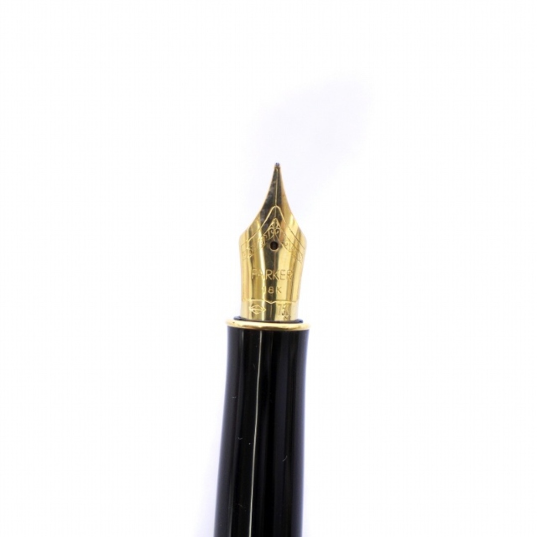 Parker(パーカー)のパーカー ソネット 万年筆 筆記用具 マーブル柄 ペン先18K 紺 ネイビー 黒 インテリア/住まい/日用品の文房具(ペン/マーカー)の商品写真