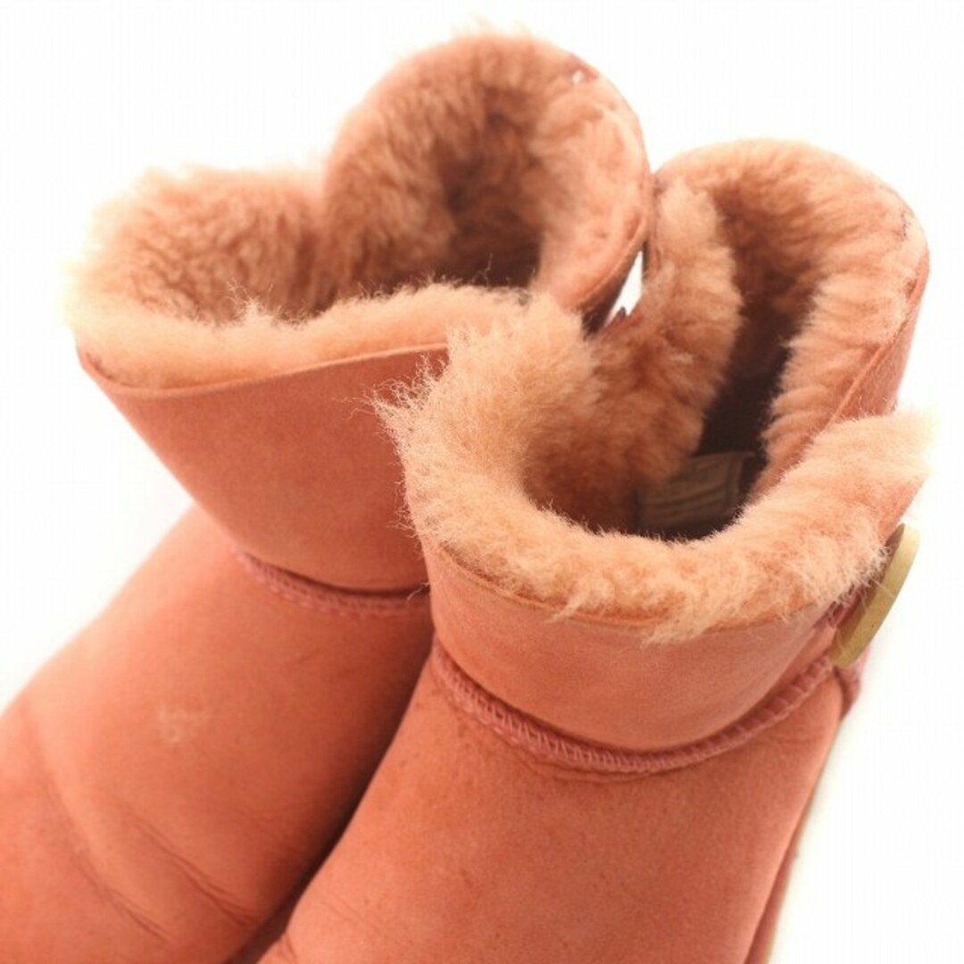 UGG(アグ)のアグ ショートブーツ ムートン ボア US7 24cm ピンク F190121 レディースの靴/シューズ(ブーツ)の商品写真