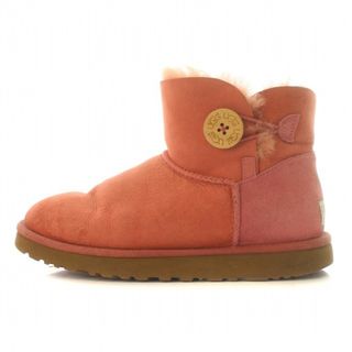 アグ(UGG)のアグ ショートブーツ ムートン ボア US7 24cm ピンク F190121(ブーツ)