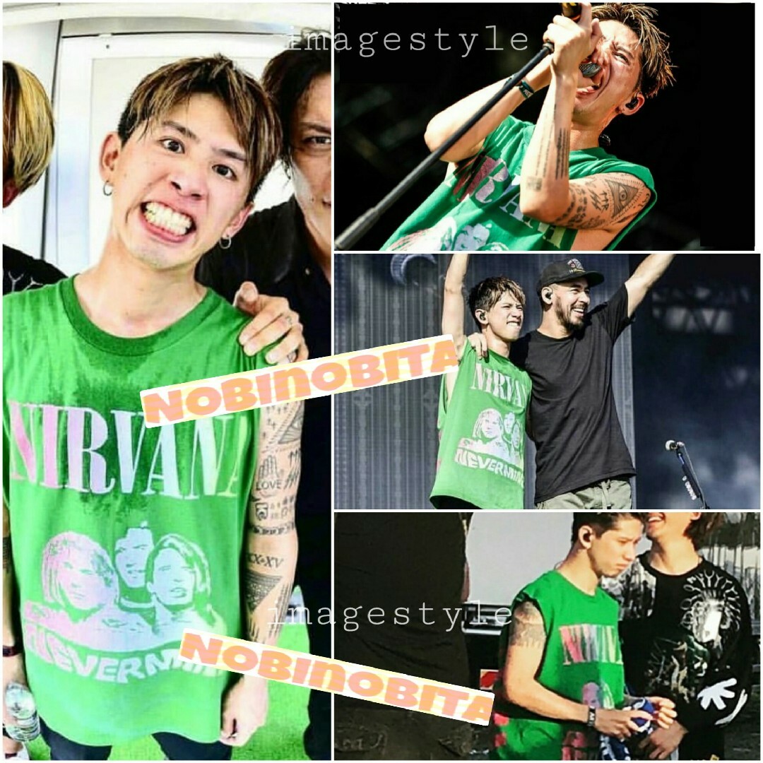 ONE OK ROCK(ワンオクロック)のXXL！ nirvana 緑 nevermind T　ニルヴァーナ メンズのトップス(Tシャツ/カットソー(半袖/袖なし))の商品写真