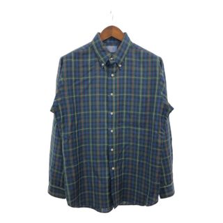 PENDLETON - 70年代 USA製 PENDLETON ペンドルトン 長袖シャツ アメカジ ヴィンテージ チェック マルチカラー (メンズ L) 中古 古着 Q3015