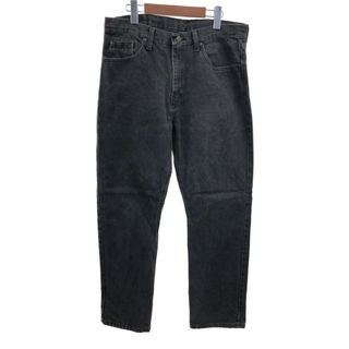 ラングラー(Wrangler)のWrangler ラングラー デニムパンツ アメカジ ブラック (メンズ 34×30) 中古 古着 Q3055(デニム/ジーンズ)