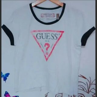 ゲス(GUESS)のGUESS バイカラー Tシャツ 美品(Tシャツ(半袖/袖なし))