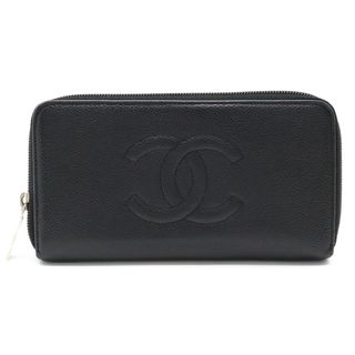 シャネル(CHANEL)のシャネル キャビアスキン ココマーク ラウンドファスナー （12330457）(財布)