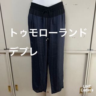 デプレ(DES PRES)のトゥモローランド デプレ　上質素材キュプラ100テーパードパンツ　ウエストゴム(カジュアルパンツ)