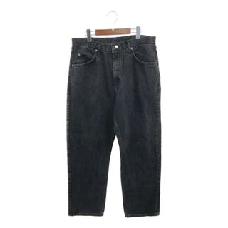 ラングラー(Wrangler)のWrangler ラングラー デニムパンツ アメカジ ブラック (メンズ W36 L30) 中古 古着 Q3092(デニム/ジーンズ)