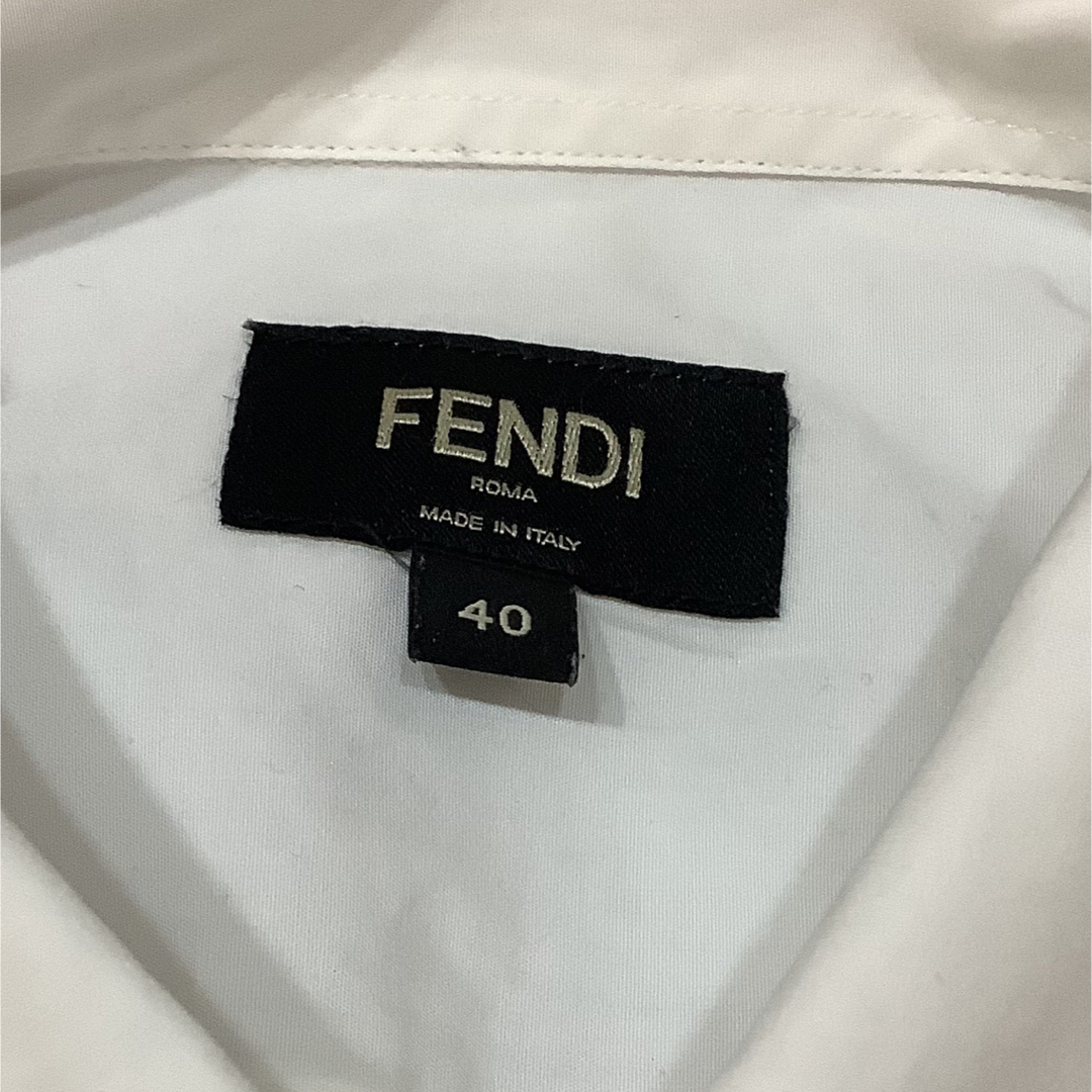 FENDI(フェンディ)の20SS フェンディ FENDI ポケット ロゴ カジュアル シャツ 白 40 メンズのトップス(シャツ)の商品写真