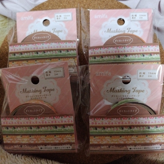 セリア(Seria)のセリアマスキングテープいちごチョコオレンジ抹茶系 amifa 4種類(テープ/マスキングテープ)