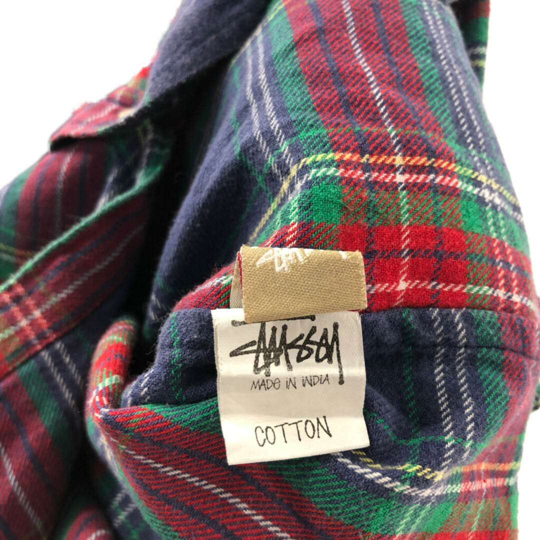 STUSSY(ステューシー)のSTUSSY ステューシー ボタンダウン 長袖シャツ チェック マルチカラー (メンズ M) 中古 古着 Q3113 メンズのトップス(シャツ)の商品写真