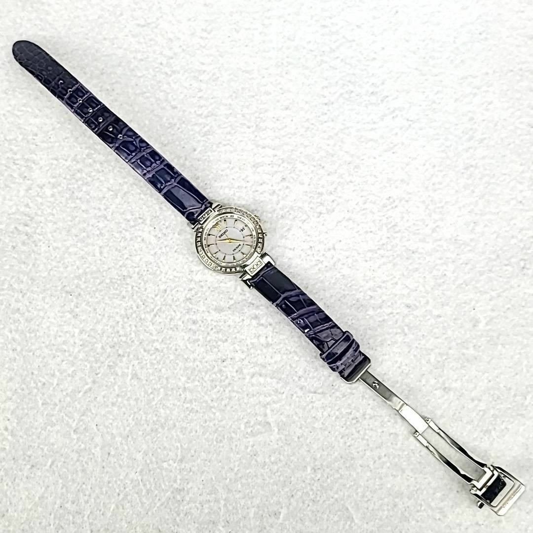 ◇【極美品】セイコー エクセリーヌ ダイヤベゼル シェル文字盤 レディースのファッション小物(腕時計)の商品写真