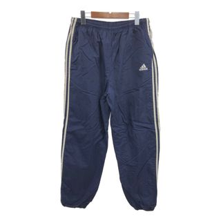 アディダス(adidas)の90年代 adidas アディダス トラックパンツ スポーツ サイドライン ネイビー (メンズ L) 中古 古着 Q3132(その他)